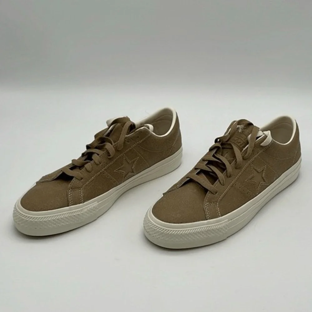 CONVERSE One Star Pro Mens 11 Womens 12.5 Tan Leather Sneakers Star NWT Shoes - Picture 5 of 15
